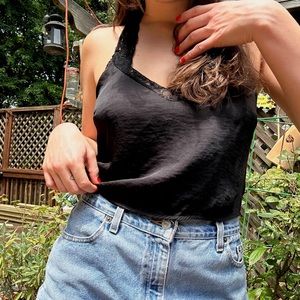 Lace Cropped Tank Top ◡̈